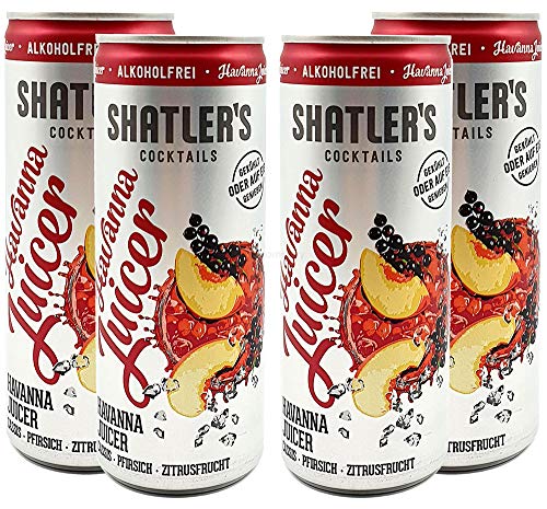 Shatlers Cocktail - 4er Set Shatlers Havanna Juicer 0,25L Alkoholfrei - inklusive Pfand EINWEG - Shatlers Cocktail - Ready to Go von Mixcompany.de Bar & Glas