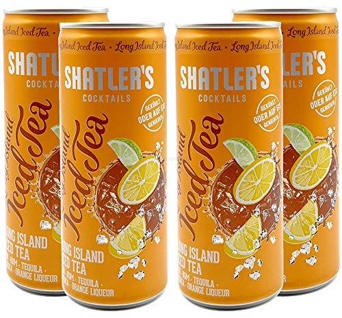 Shatlers Cocktail - 4er Set Shatlers Long Island Iced Tea 0,25L (10,1% Vol) inklusive Pfand EINWEG - Shatlers Cocktail - Ready to Go- [Enthält Sulfite] von Mixcompany.de Bar & Glas