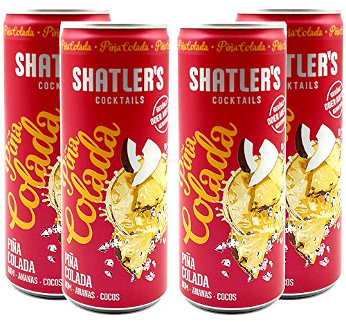Shatlers Cocktail - 4er Set Shatlers Pina Colada 0,25L (10,1% Vol) inklusive Pfand EINWEG - Shatlers Cocktail - Ready to Go- [Enthält Sulfite] von Mixcompany.de Bar & Glas