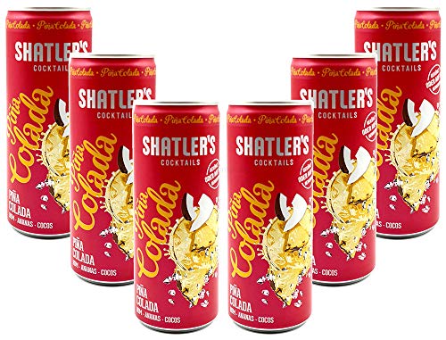 Shatlers Cocktail - 6er Set Shatlers Pina Colada 0,25L (10,1% Vol) inklusive Pfand EINWEG - Shatlers Cocktail - Ready to Go- [Enthält Sulfite] von Mixcompany.de Bar & Glas