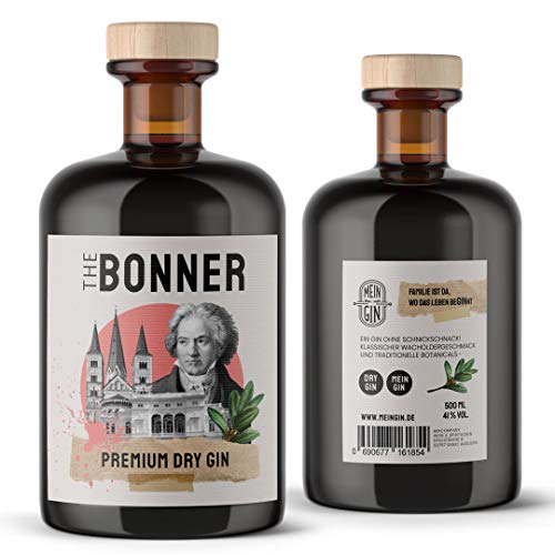 The Bonner Premium Dry Gin 0,5l (41% Vol.) - Premium Dry Gin aus Beethovens Heimat Bonn von ebaney