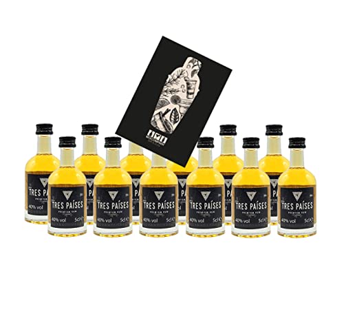 Tres Paises Premium Rum Miniatur 12x 50ml (40% Vol) Guatemala - Panama Rum Mini- [Enthält Sulfite] von Mixcompany.de Bar & Glas