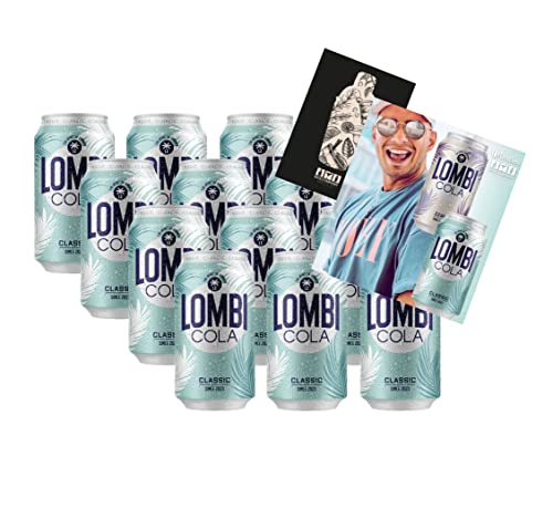 Sänger Pietro Lombardi Cola - 12er Set Lombi Cola 12x 0,33L mit Lombi Postkarte inkl. Pfand EINWEG von Mixcompany.de Bar & Glas