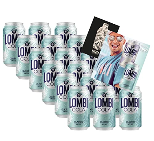 Sänger Pietro Lombardi Cola - 18er Set Lombi Cola 18x 0,33L mit Lombi Postkarte inkl. Pfand EINWEG von Mixcompany.de Bar & Glas