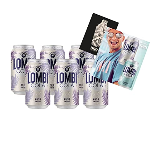 Sänger Pietro Lombardi Cola ZERO - 6er Set Lombi Cola ZERO 6x 0,33L mit Lombi Postkarte inkl. Pfand EINWEG von Mixcompany.de Bar & Glas