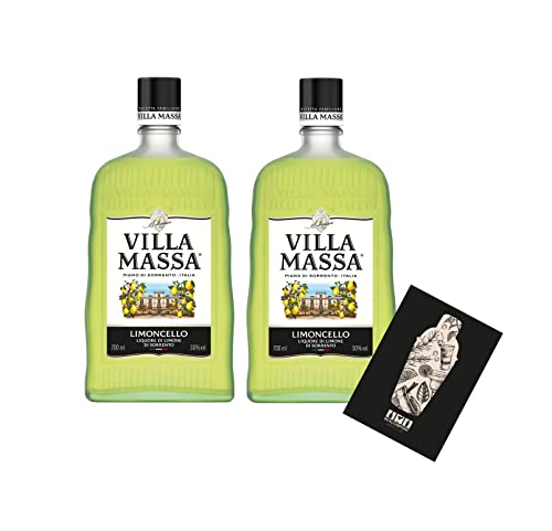Villa Massa 2er Set Limoncello 2x 0,7L (30% Vol) Zitronen Likör- [Enthält Sulfite] von Mixcompany.de Bar & Glas