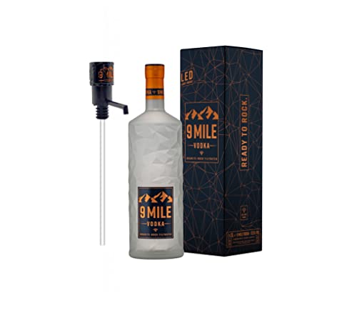 Mixcompany 9 Mile Vodka Magnum Wodka 3l (37,5 Prozent Vol) mit Pumpe 3000ml Flasche- [Enthält Sulfite] von Mixcompany