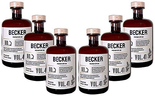Becker s Premium Dry Gin No2-6er Set Der Becker Gin 0,5L (41% Vol)- [Enthält Sulfite] von Mixcompany