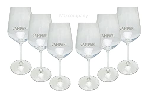 Campari Glas Gläser Set - 6x Weingläser von Mixcompany