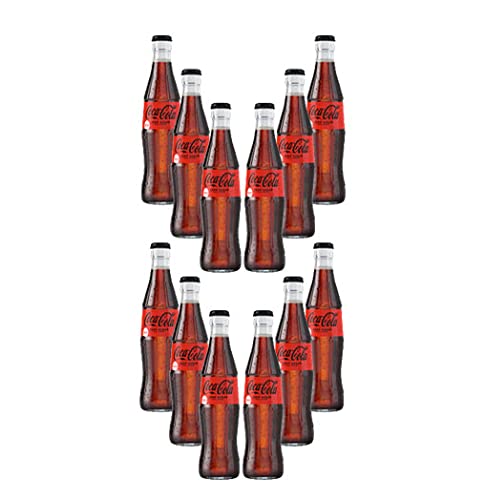 Coca Cola Zero 12er Set Zero Sugar 12x 0,33L inkl. Pfand MEHRWEG Glas Zuckerfrei von Mixcompany