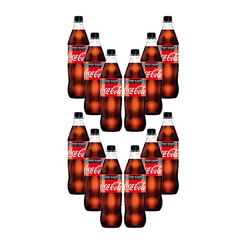 Coca Cola Zero 12er Set Zero Sugar 12x 1L inkl. Pfand MEHRWEG Glas Zuckerfrei von Mixcompany