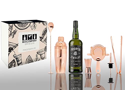 Conor McGregor Geschenkset Proper Twelve Whisky 0,7L (40% Vol) mit 6 teiligem Barset- [Enthält Sulfite] von Mixcompany