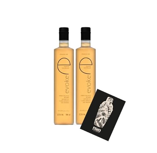 Evoke 2er Set Orange Gin 2x 0,7L (37,5% Vol) Der 5 fach destillierte Gin mit Orangen Flavour- [Enthält Sulfite] von Mixcompany