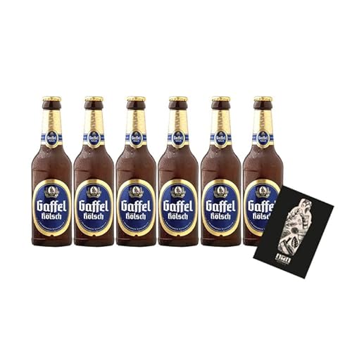Gaffel Kölsch 6er Set Bier 0,33L (4,8% Vol) mit Mixcompany Grußkarte inkl Pfand MEHRWEG- [Enthält Sulfite] von Mixcompany
