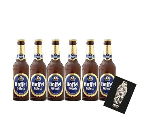 Gaffel Kölsch 6er Set Bier 0,33L (4,8% Vol) mit Mixcompany Grußkarte inkl Pfand MEHRWEG- [Enthält Sulfite] von Mixcompany