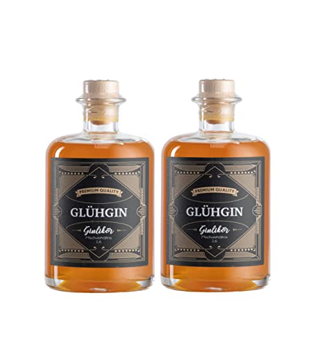 Glühgin 2er Set Ginlikör 2x 0,5L (36% Vol) Zimt Ingwer Mischverhältnis 1:6 - [Enthält Sulfite] von Mixcompany