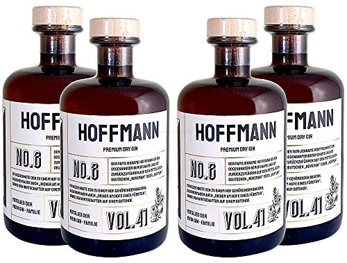Hoffmann s Premium Dry Gin No8-4er Set Der Hoffmann Gin 0,5L (41% Vol)- [Enthält Sulfite] von Mixcompany