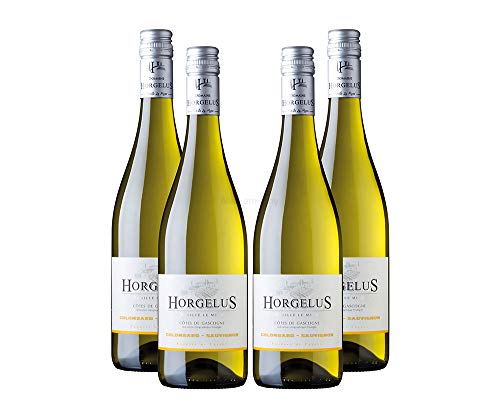 Horgelus Colombard Sauvignon - 4er Set Weißwein 0,75L (11,5% Vol) - Côtes de Gascogne Frankreich- [Enthält Sulfite] von Mixcompany