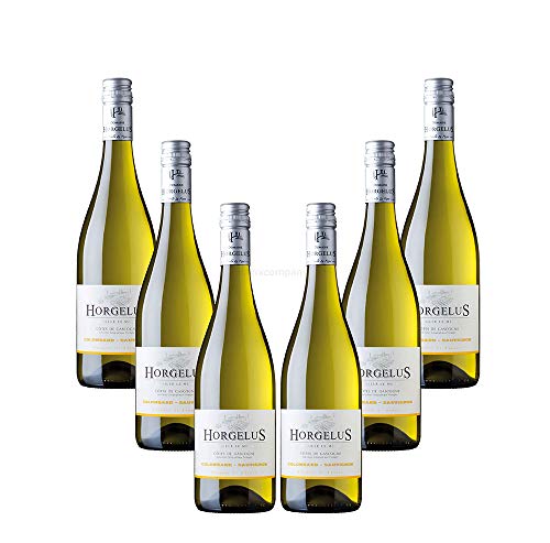 Horgelus Colombard Sauvignon - 6er Set Weißwein 0,75L (11,5% Vol) - Côtes de Gascogne Frankreich- [Enthält Sulfite] von Mixcompany