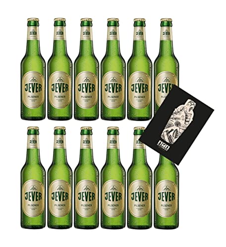 Jever Pilsener 12er Set Bier 0,33l (4,9% Vol) mit Mixcompany Grußkarte inkl Pfand MEHRWEG- [Enthält Sulfite] von Mixcompany