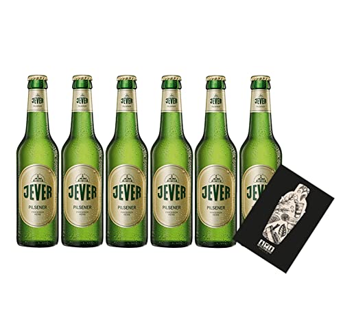 Jever Pilsener 6er Set Bier 0,33l (4,9% Vol) mit Mixcompany Grußkarte inkl Pfand MEHRWEG- [Enthält Sulfite] von Mixcompany