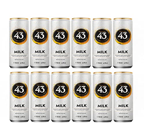 Licor 43 12er Set Milk 12x 0,25L (10% Vol) inkl. Pfand EINWEG Cocktail Longdrink ready to drink- [Enthält Sulfite] von Mixcompany