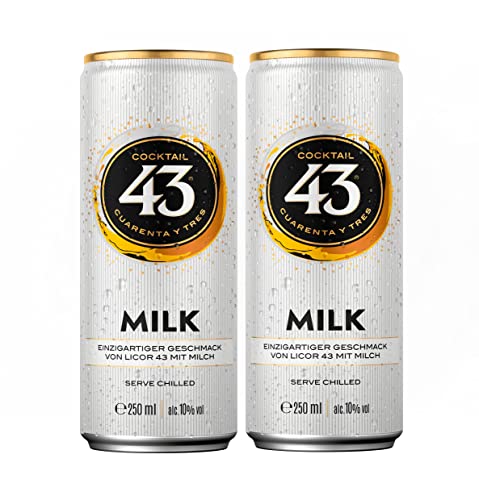 Licor 43 2er Set Milk 2x 0,25L (10% Vol) inkl. Pfand EINWEG Cocktail Longdrink ready to drink- [Enthält Sulfite] von Mixcompany
