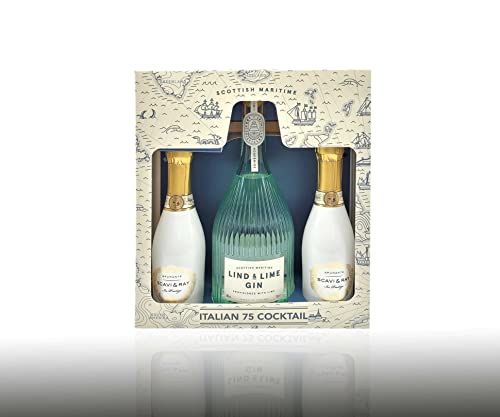Lind & Lime Geschenkset - Gin 0,7L (44% Vol) mit 2x Scavi Ice Prestige 0,2L (12% Vol) in Geschenkbox- [Enthält Sulfite] von Mixcompany