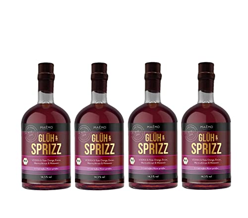 Maemo Organics Glüh & Sprizz 4x 0,7L (14,5% Vol) Bio Produkt Winterzauber auf der Zunge- [Enthält Sulfite] von Mixcompany