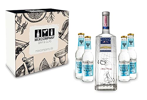 Martin Miller Gin Tonic Geschenkset Martin Miller Original Gin 0,7L (40% Vol) + 4x Fever-Tree Mediterranean Tonic Water 200ml inkl. Pfand MEHRWEG- [Enthält Sulfite] von Mixcompany