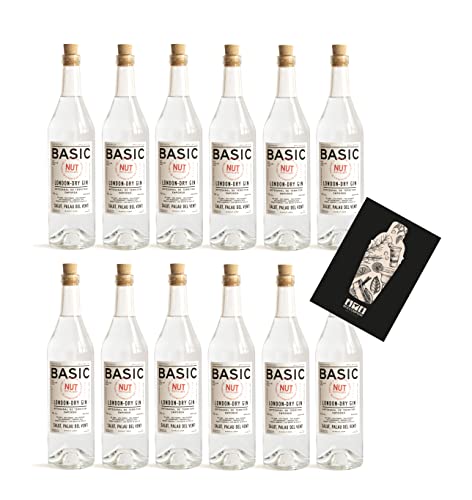 NUT 12er Set Basic London Dry Gin 12x 0,7L (40% Vol) NUT Destillery No Frills Gin 6 Botanicals- [Enthält Sulfite] von Mixcompany