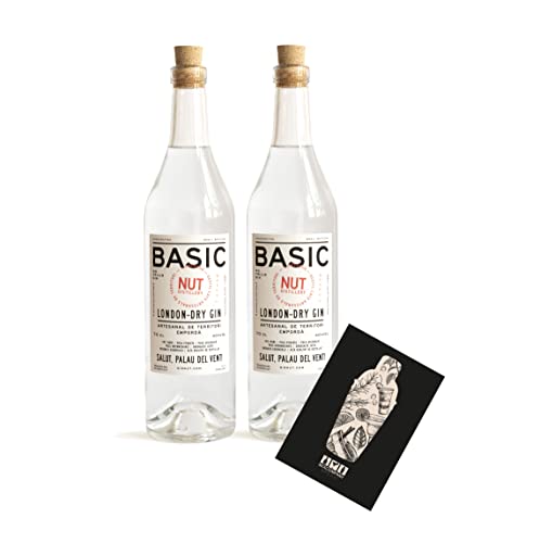 NUT 2er Set Basic London Dry Gin 2x 0,7L (40% Vol) NUT Destillery No Frills Gin 6 Botanicals- [Enthält Sulfite] von Mixcompany