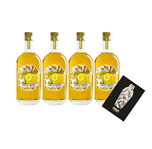 NUT 4er Set Blended Gin Green Apple 4x 0,7L (40% Vol) Grüner Apfel Gin NUT Distillery- [Enthält Sulfite] von Mixcompany