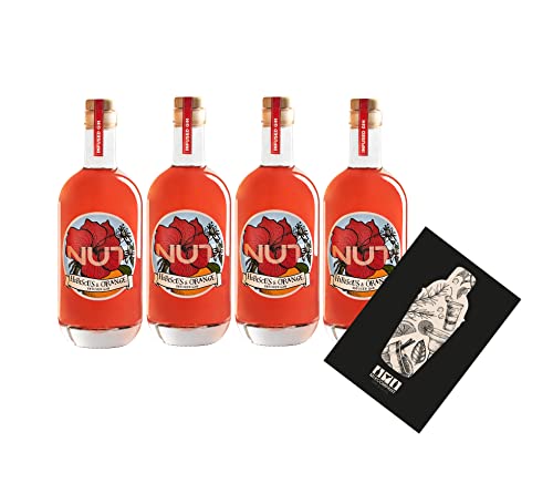 NUT 4er Set Infused Gin Hibiscus Orange 4x 0,7L (40% Vol) Hibiskus Orange Gin NUT Distillery- [Enthält Sulfite] von Mixcompany