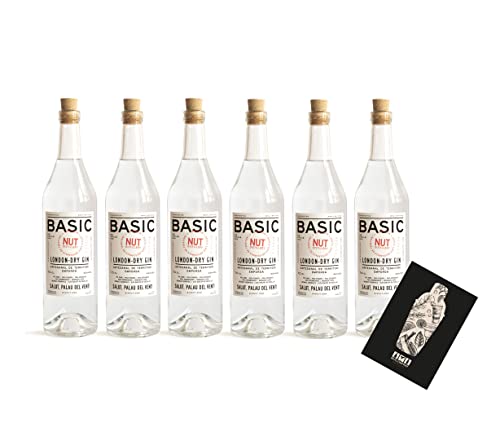 NUT 6er Set Basic London Dry Gin 6x 0,7L (40% Vol) NUT Destillery No Frills Gin 6 Botanicals- [Enthält Sulfite] von Mixcompany