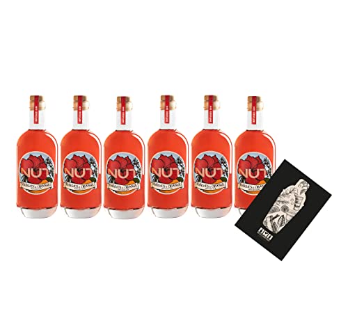 NUT 6er Set Infused Gin Hibiscus Orange 6x 0,7L (40% Vol) Hibiskus Orange Gin NUT Distillery- [Enthält Sulfite] von Mixcompany