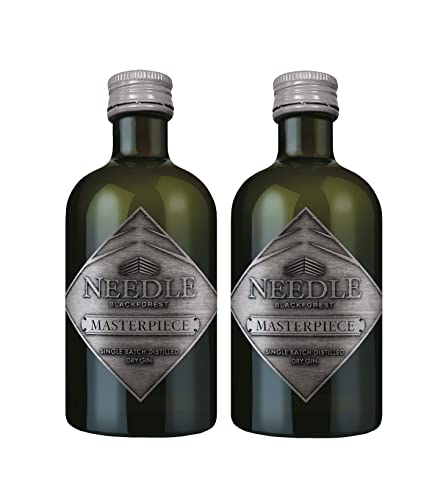 Needle 2er Set Dry Gin 2x 0,1L (45% Vol) Blackforest Masterpiece Miniatur - [Enthält Sulfite] von Mixcompany