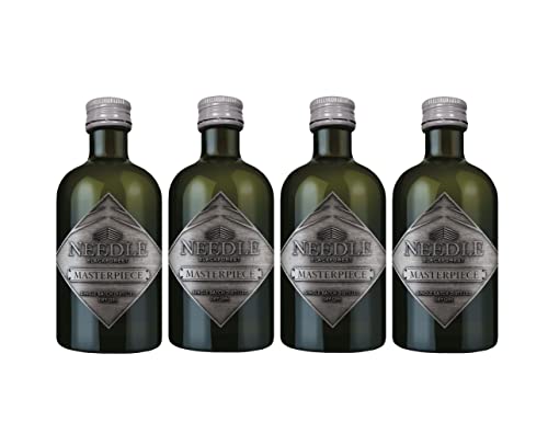 Needle 4er Set Dry Gin 4x 0,1L (45% Vol) Blackforest Masterpiece Miniatur - [Enthält Sulfite] von Mixcompany