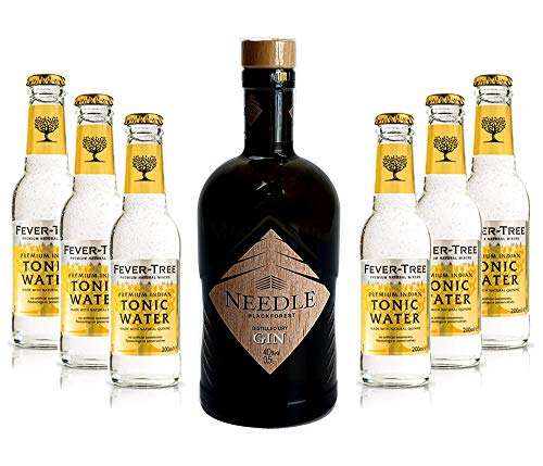 Needle Blackforest Dry Gin 0,5L (40% Vol) + 6 x Fever-Tree Indian Tonic Water 0,2l MEHRWEG inkl. Pfand- Needle Blackforest Dry Gin von Mixcompany