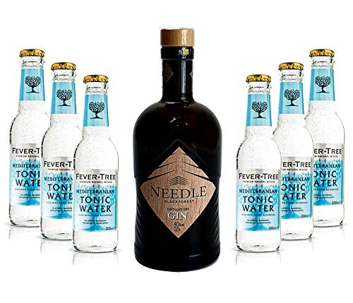 Needle Blackforest Dry Gin 0,5L (40% Vol) + 6 x Fever-Tree Mediterranean Tonic Water 0,2l MEHRWEG inkl. Pfand- Needle Blackforest Dry Gin von Mixcompany.de Bar & Glas