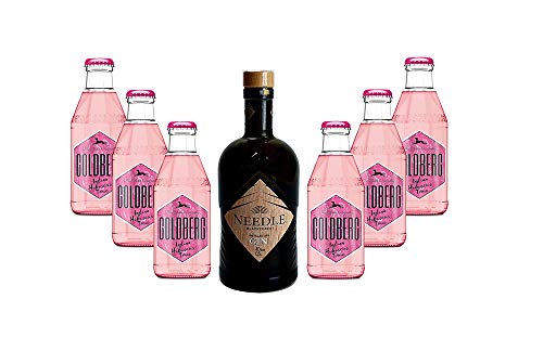 Needle Blackforest Dry Gin 0,5L (40% Vol) + 6 x Goldberg Indian Hibiscus Tonic Water 0,2l MEHRWEG inkl. Pfand- Needle Blackforest Dry Gin von Mixcompany
