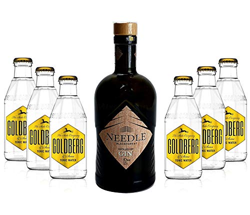 Needle Blackforest Dry Gin 0,5L (40% Vol) + 6 x Goldberg Tonic Water 0,2l MEHRWEG inkl. Pfand- Needle Blackforest Dry Gin von Mixcompany