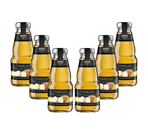 Niehoffs Vaihinger Apfelsaft 6er Set Apfelsaft Klar 6x 0,2L inkl. Pfand MEHRWEG von Mixcompany