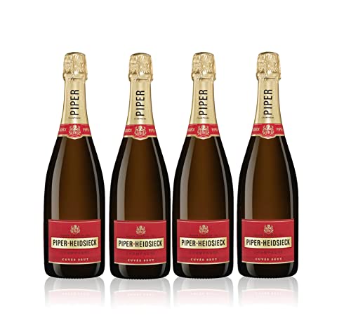 Piper Heidsieck 4er Set Cuvee Brut Champagner 4x 0,75l (12% Vol) Champagner- [Enthält Sulfite] von Mixcompany