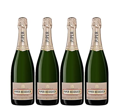 Piper Heidsieck 4er Set Cuvee Sublime 4x 0,75L (12% Vol) Champagner- [Enthält Sulfite] von Mixcompany