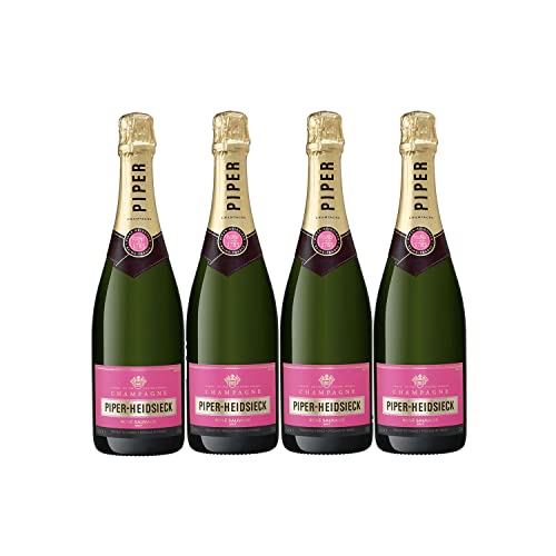 Piper Heidsieck 4er set Rose Sauvage Brut 4x 0,75l (12% Vol) Champagner- [Enthält Sulfite] von Mixcompany