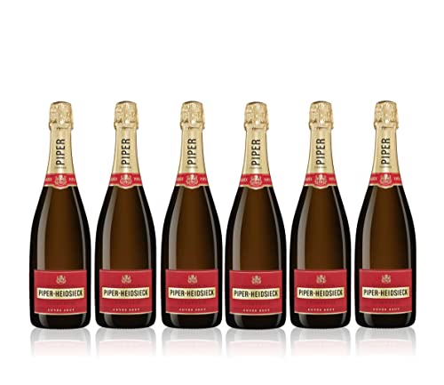 Piper Heidsieck 6er Set Cuvee Brut Champagner 6x 0,75l (12% Vol) Champagner- [Enthält Sulfite] von Mixcompany