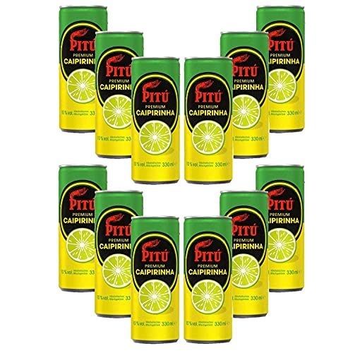 Pitu Caipirinha 12er Set Cocktail 12x 0,33L (10% Vol) ready to drink Alkoholhaltig inklusive Pfand EINWEG- [Enthält Sulfite] von Mixcompany