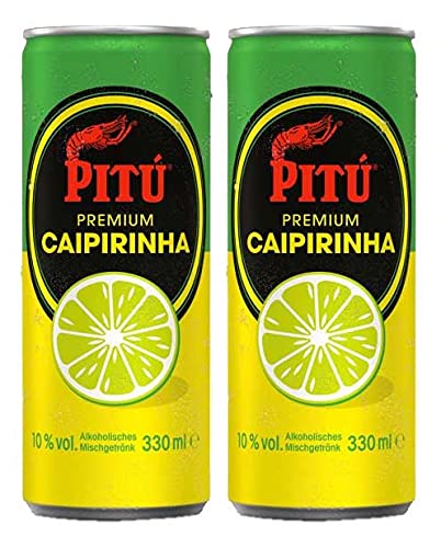 Pitu Caipirinha 2er Set Cocktail 2x 0,33L (10% Vol) ready to drink Alkoholhaltig inklusive Pfand EINWEG- [Enthält Sulfite] von Mixcompany