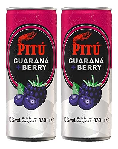 Pitu Guarana + Berry 2er Set Cocktail 2x 0,33L (10% Vol) ready to drink Alkoholhaltig inklusive Pfand EINWEG- [Enthält Sulfite] von Mixcompany